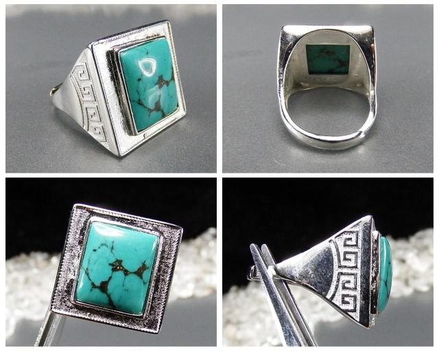 逸品一点物大粒ターコイズ指輪シルバー925リング15号天然石U0642RYZa < 女性アクセサリー/時計  逸品一点物大粒ターコイズ指輪シルバー925リング15号天然石U0642RYZa < 女性アクセサリー/時計の