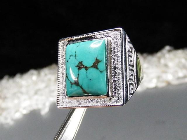 逸品一点物大粒ターコイズ指輪シルバー925リング15号天然石U0642RYZa < 女性アクセサリー/時計  逸品一点物大粒ターコイズ指輪シルバー925リング15号天然石U0642RYZa < 女性アクセサリー/時計の