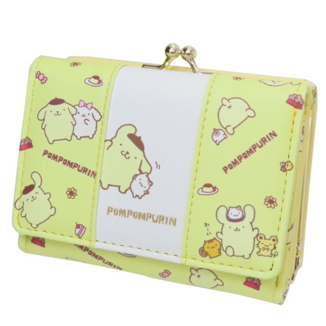 ポムポムプリン 口金 がま口 三つ折り ウォレット 財布 サンリオ SR36-2 < 女性ファッション  ポムポムプリン 口金 がま口 三つ折り ウォレット 財布 サンリオ SR36-2  < 女性ファッションの