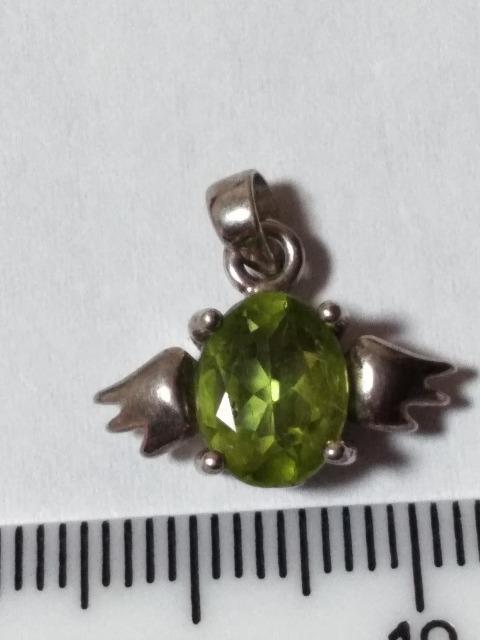 中古使用感有り☆ペリドット天使ペンダントトップ925 < 女性アクセサリー/時計 中古使用感有り☆ペリドット天使ペンダントトップ925 < 女性アクセサリー/時計の