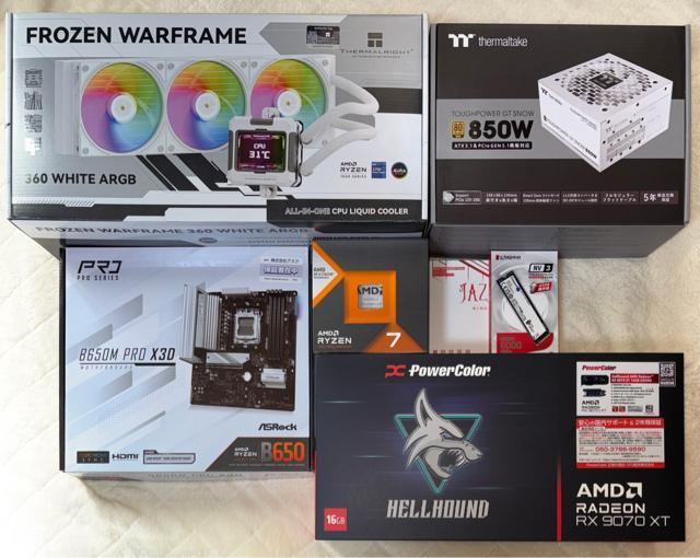 yViQ[~OPCzfXNgbvPC Ryzen7 7800X3D RX9070XT SSD1TB 32GB 850W  PC{/Ӌ@ 