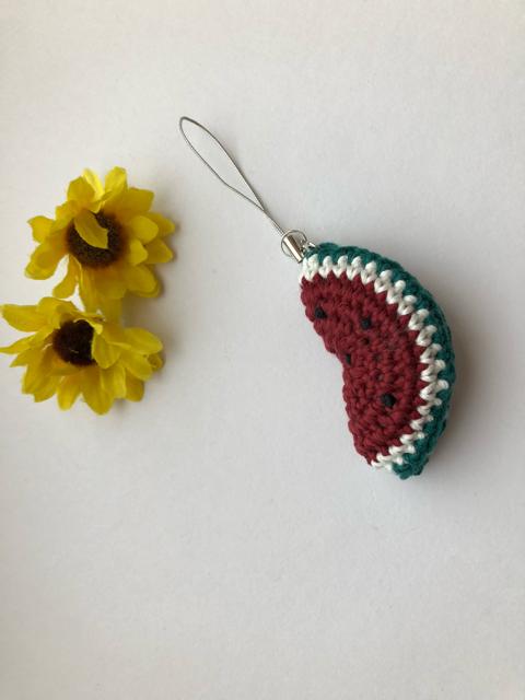 ハンドメイド  ストラップ バッグチャーム 真っ赤なスイカ♪ < 女性ファッション  ハンドメイド  ストラップ バッグチャーム 真っ赤なスイカ♪  < 女性ファッションの