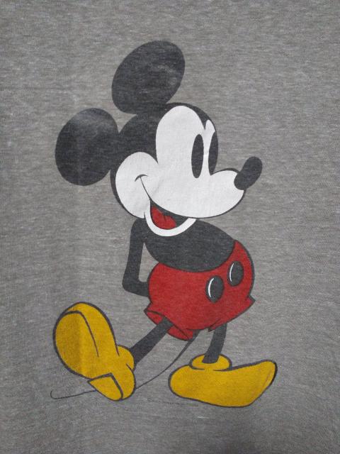 vintage 古着 CHED By Anvil ミッキーマウス 染み込みプリント 半袖Tシャツ S〜Mサイズ グレー USA製 < 男性ファッション  vintage 古着 CHED By Anvil ミッキーマウス 染み込みプリント 半袖Tシャツ S〜Mサイズ グレー USA製 < 男性ファッションの