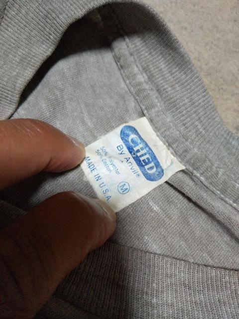 vintage 古着 CHED By Anvil ミッキーマウス 染み込みプリント 半袖Tシャツ S〜Mサイズ グレー USA製 < 男性ファッション  vintage 古着 CHED By Anvil ミッキーマウス 染み込みプリント 半袖Tシャツ S〜Mサイズ グレー USA製 < 男性ファッションの