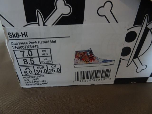 USA Vans X One Piece oY  s[X SK-8Hi pNnU[h25.0Z`Vigp  uh 