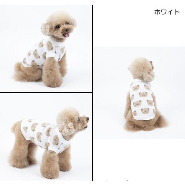 肉厚で暖か●定価3,498円●総柄 くまさんニット●白ホワイト アイボリー●ペット服 猫 犬 < ペット/手芸/園芸  肉厚で暖か●定価3,498円●総柄 くまさんニット●白ホワイト アイボリー●ペット服 猫 犬 < ペット/手芸/園芸の