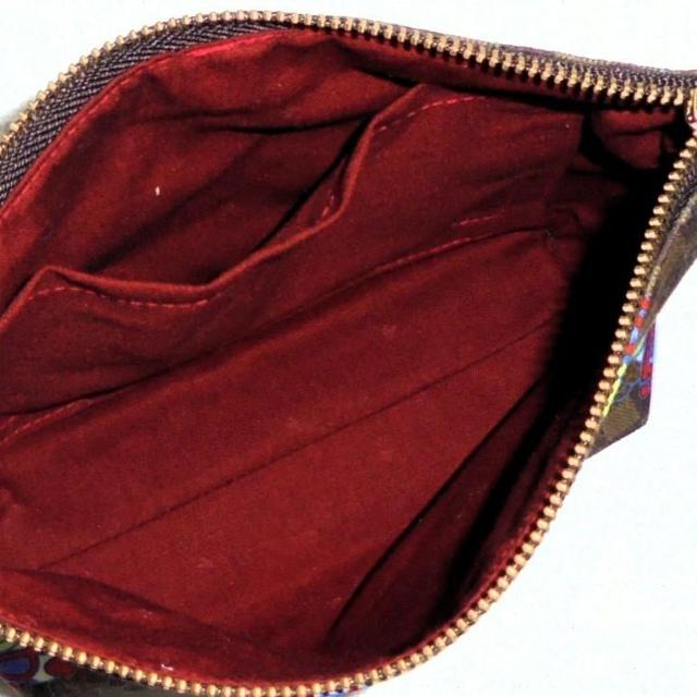 【18p幅】◆ヒスミニ◆HYSTERIC GLAMOUR◆モノグラム×市松茶地◆ファスナーポーチ < 女性ファッション 【18p幅】◆ヒスミニ◆HYSTERIC GLAMOUR◆モノグラム×市松茶地◆ファスナーポーチ < 女性ファッションの