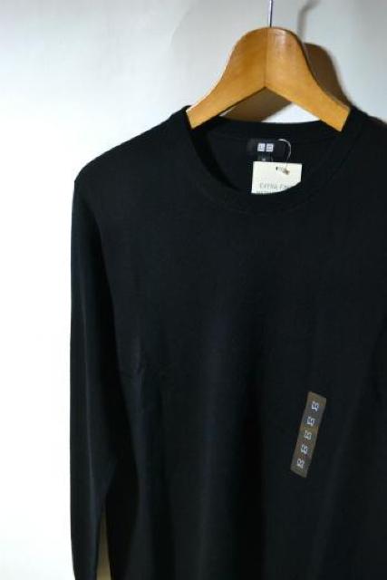 新品 UNIQLO ユニクロ メリノクルーネックセーター 長袖 ブラック M メンズ 秋冬 ニット プルオーバー キレイ目 未使用 < ブランド 新品 UNIQLO ユニクロ メリノクルーネックセーター 長袖 ブラック M メンズ 秋冬 ニット プルオーバー キレイ目 未使用 < ブランドの