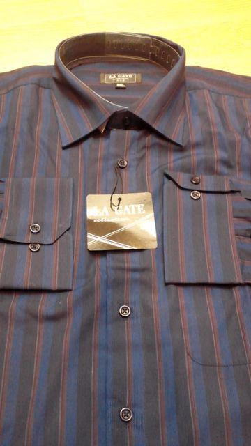 LA直輸入 LAGATEストライプ長袖シャツ 黒紺系 サイズ3XL→2XL位 南@ < 男性ファッション LA直輸入 LAGATEストライプ長袖シャツ 黒紺系 サイズ3XL→2XL位 南@ < 男性ファッションの