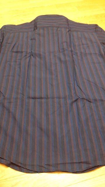 LA直輸入 LAGATEストライプ長袖シャツ 黒紺系 サイズ3XL→2XL位 南@ < 男性ファッション LA直輸入 LAGATEストライプ長袖シャツ 黒紺系 サイズ3XL→2XL位 南@ < 男性ファッションの