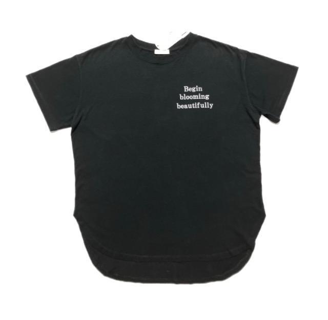 earth◎ラウンドヘム◎ロゴ半袖Tシャツ黒(F)新品◎ < ブランド earth◎ラウンドヘム◎ロゴ半袖Tシャツ黒(F)新品◎ < ブランドの