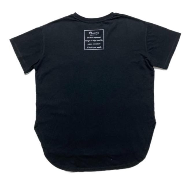 earth◎ラウンドヘム◎ロゴ半袖Tシャツ黒(F)新品◎ < ブランド earth◎ラウンドヘム◎ロゴ半袖Tシャツ黒(F)新品◎ < ブランドの