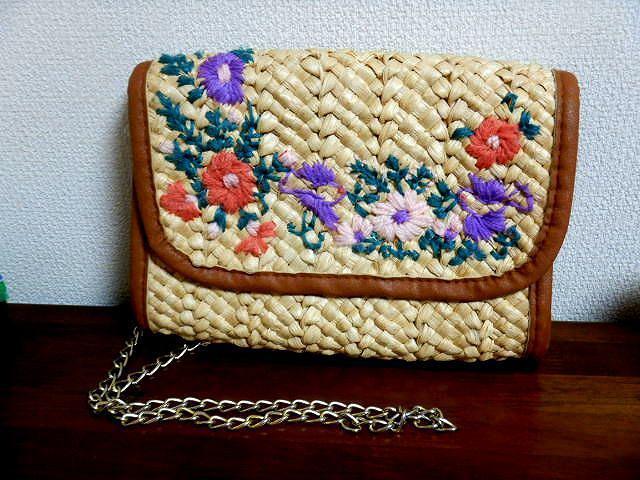 ◆ストロー ショルダーバッグ 中古品 < 女性ファッション  ◆ストロー ショルダーバッグ 中古品  < 女性ファッションの