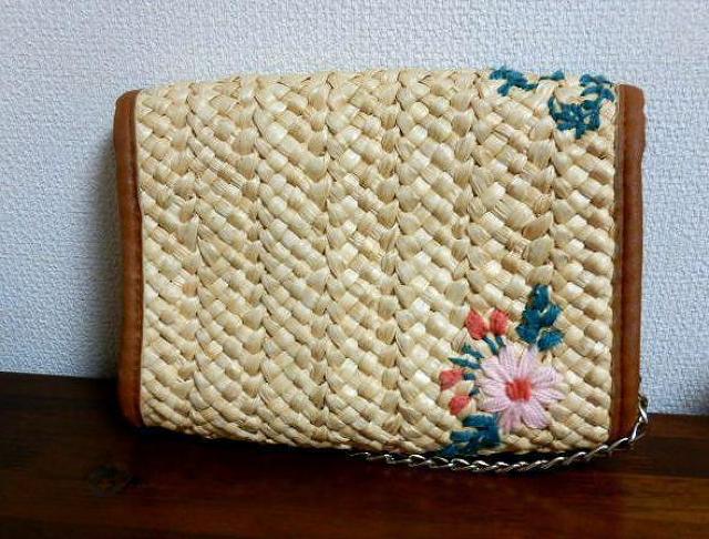 ◆ストロー ショルダーバッグ 中古品 < 女性ファッション  ◆ストロー ショルダーバッグ 中古品 < 女性ファッションの