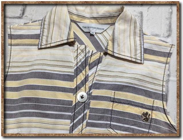 ザスコッチハウス 刺繍入りシャツワンピース 黄系 < 女性ファッション  ザスコッチハウス 刺繍入りシャツワンピース 黄系 < 女性ファッションの