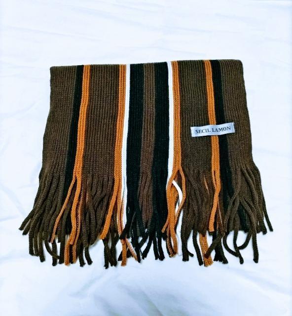 ストライプマフラー 長さ164cm コーヒー色 匿名発送可 メンズ 未使用近い 断捨離 < 男性ファッション  ストライプマフラー 長さ164cm コーヒー色 匿名発送可 メンズ 未使用近い 断捨離  < 男性ファッションの