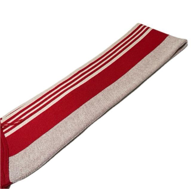 adidas アディダス マフラー ラメ混 ライン レッド/ホワイト < ブランド adidas アディダス マフラー ラメ混 ライン レッド/ホワイト < ブランドの