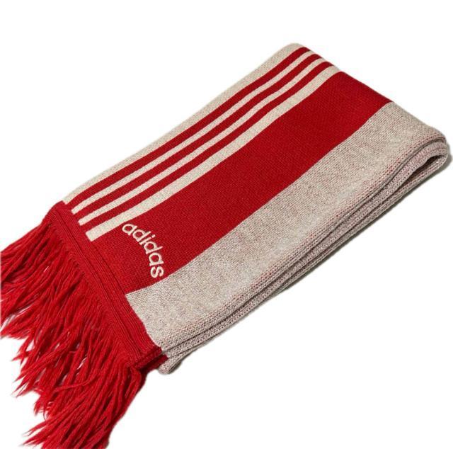 adidas アディダス マフラー ラメ混 ライン レッド/ホワイト < ブランド adidas アディダス マフラー ラメ混 ライン レッド/ホワイト < ブランドの