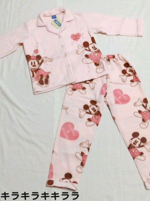 《New》KIDS用<120>★ミッキー&ミニー・ふわふわフリース*パジャマ/部屋着 < キッズ/ベビー  《New》KIDS用<120>★ミッキー&ミニー・ふわふわフリース*パジャマ/部屋着  < キッズ/ベビーの