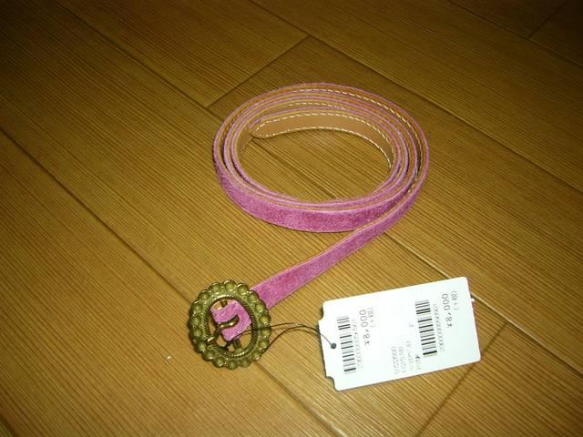 新品SARANAM レザー細ベルトPINKサラナン取扱ジョンブル < ブランド 新品SARANAM レザー細ベルトPINKサラナン取扱ジョンブル < ブランドの