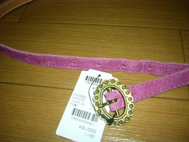 新品SARANAM レザー細ベルトPINKサラナン取扱ジョンブル < ブランド 新品SARANAM レザー細ベルトPINKサラナン取扱ジョンブル < ブランドの