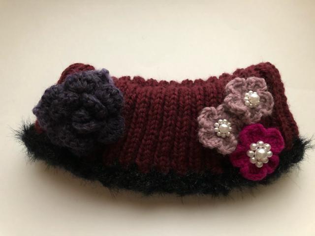 ハンドメイド ネックウォーマー ウール100% 薔薇とおめかし花 < 女性ファッション  ハンドメイド ネックウォーマー ウール100% 薔薇とおめかし花  < 女性ファッションの