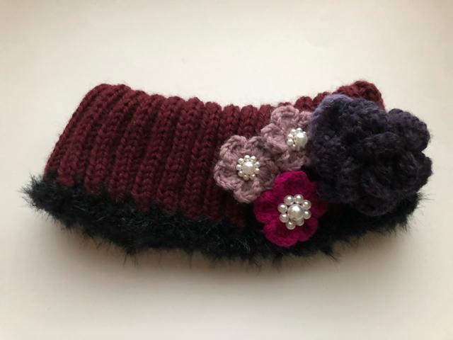 ハンドメイド ネックウォーマー ウール100% 薔薇とおめかし花 < 女性ファッション  ハンドメイド ネックウォーマー ウール100% 薔薇とおめかし花 < 女性ファッションの