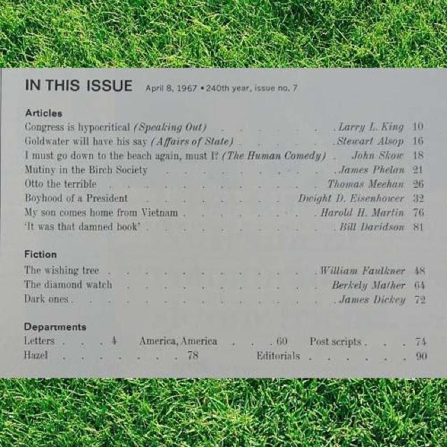 激レア【輸入雑誌】The Saturday Evening Post/サタデー・イブニング・ポスト -1967.4.8- < 本/雑誌  激レア【輸入雑誌】The Saturday Evening Post/サタデー・イブニング・ポスト -1967.4.8- < 本/雑誌の