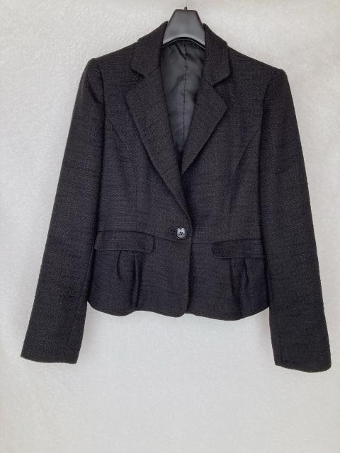 Lavannor ツイード テーラード ジャケット ブラック 黒 11号(M) N2m < 女性ファッション  Lavannor ツイード テーラード ジャケット ブラック 黒 11号(M) N2m  < 女性ファッションの