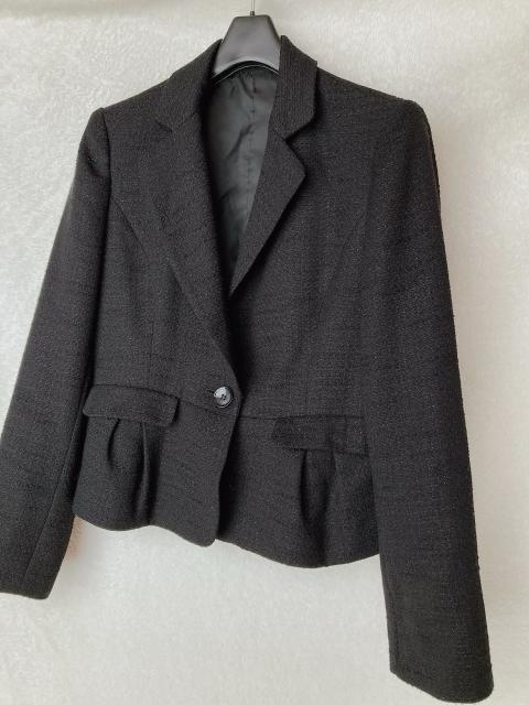 Lavannor ツイード テーラード ジャケット ブラック 黒 11号(M) N2m < 女性ファッション  Lavannor ツイード テーラード ジャケット ブラック 黒 11号(M) N2m < 女性ファッションの