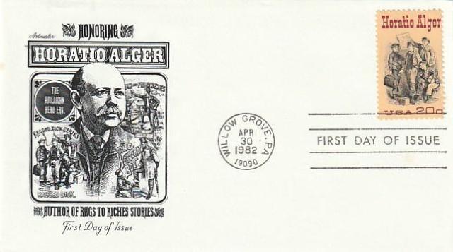 アメリカ ホレイショ・アルジャー 初日カバー 1982年【f42】 < ホビー アメリカ ホレイショ・アルジャー 初日カバー 1982年【f42】 < ホビーの