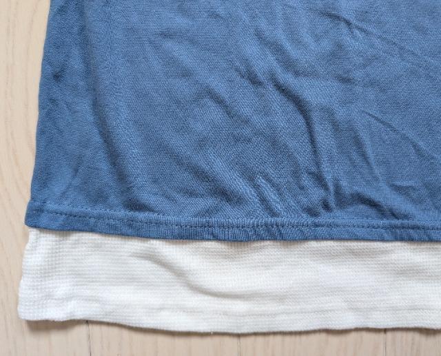 160★NAVY★重ね着風Tシャツ★新品★送料無料 < キッズ/ベビー  160★NAVY★重ね着風Tシャツ★新品★送料無料 < キッズ/ベビーの