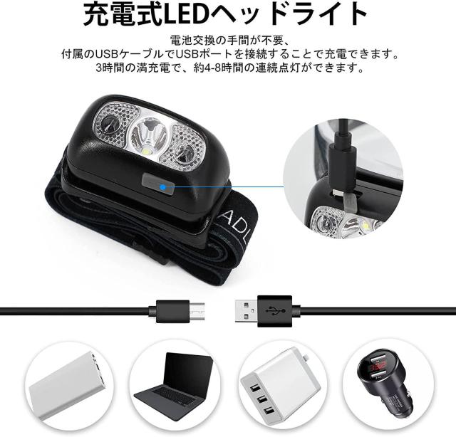 wbhCg USB[d LED AEghApwbhCg 38gy ZT[m IPX5h 500[  W[/X|[c 