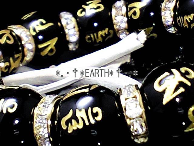 天然石★14ミリ金彫り六字真言黒瑪瑙オニキスロンデルオラオラ数珠 < 男性アクセサリー/時計 天然石★14ミリ金彫り六字真言黒瑪瑙オニキスロンデルオラオラ数珠 < 男性アクセサリー/時計の