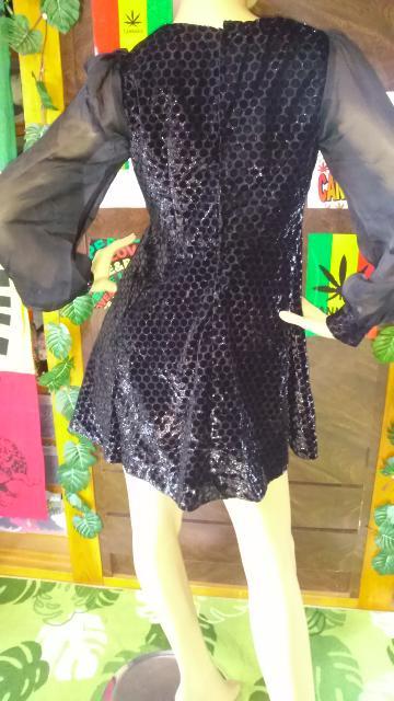 激カワッ(*´艸`)キラキラドット柄×シフォン切替ワンピ < 女性ファッション  激カワッ(*´艸`)キラキラドット柄×シフォン切替ワンピ < 女性ファッションの