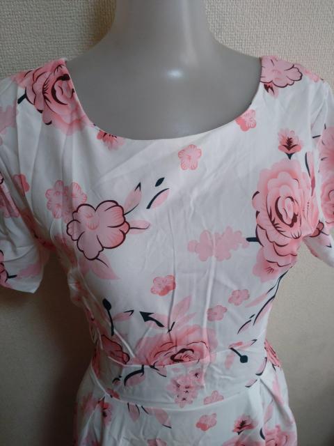 大きいサイズお嬢様。花柄フレアワンピース3L(小さめ) < 女性ファッション  大きいサイズお嬢様。花柄フレアワンピース3L(小さめ) < 女性ファッションの