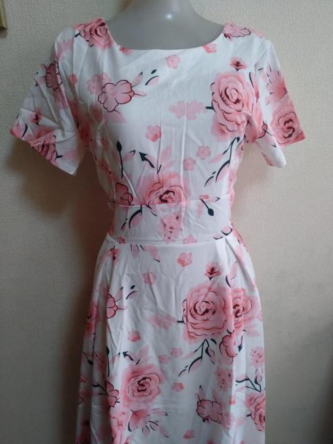 大きいサイズお嬢様。花柄フレアワンピース3L(小さめ) < 女性ファッション  大きいサイズお嬢様。花柄フレアワンピース3L(小さめ) < 女性ファッションの