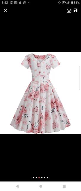 大きいサイズお嬢様。花柄フレアワンピース3L(小さめ) < 女性ファッション  大きいサイズお嬢様。花柄フレアワンピース3L(小さめ) < 女性ファッションの