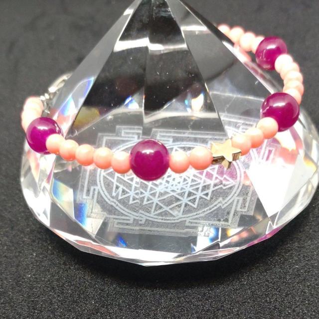 恋愛運○赤紫アゲート&ピンク珊瑚(16~17a) < 女性アクセサリー/時計 恋愛運○赤紫アゲート&ピンク珊瑚(16~17a) < 女性アクセサリー/時計の