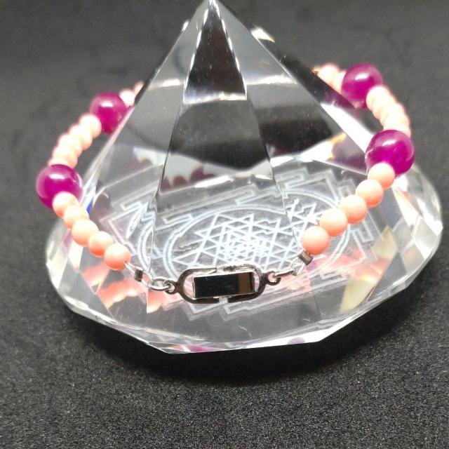 恋愛運○赤紫アゲート&ピンク珊瑚(16~17a) < 女性アクセサリー/時計 恋愛運○赤紫アゲート&ピンク珊瑚(16~17a) < 女性アクセサリー/時計の