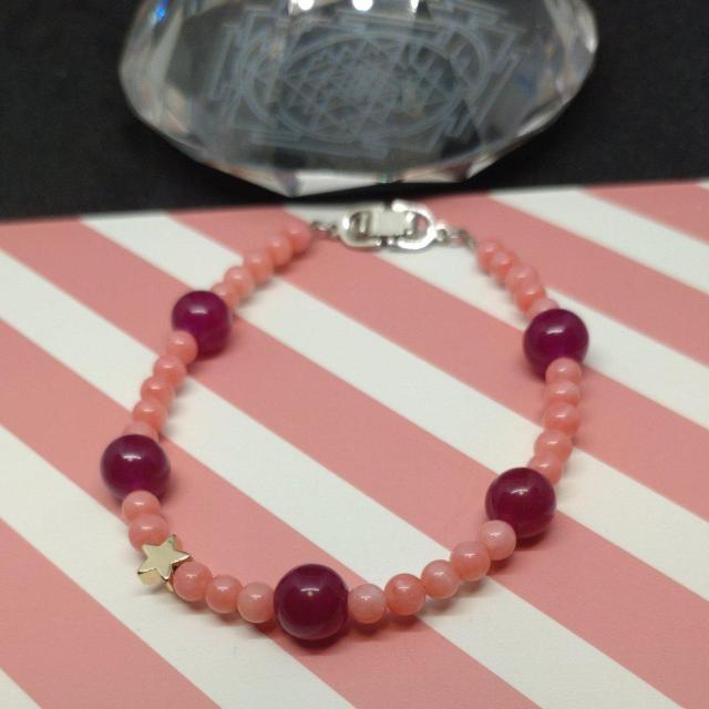 恋愛運○赤紫アゲート&ピンク珊瑚(16~17a) < 女性アクセサリー/時計 恋愛運○赤紫アゲート&ピンク珊瑚(16~17a) < 女性アクセサリー/時計の