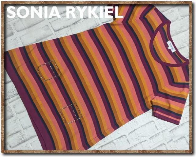 ソニアバイソニアリキエル ラインストーン付きボーダーカットチュニック < ブランド ソニアバイソニアリキエル ラインストーン付きボーダーカットチュニック < ブランドの