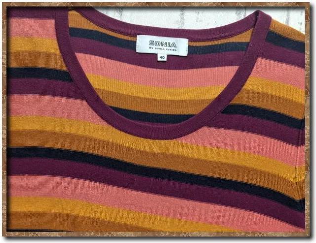 ソニアバイソニアリキエル ラインストーン付きボーダーカットチュニック < ブランド ソニアバイソニアリキエル ラインストーン付きボーダーカットチュニック < ブランドの