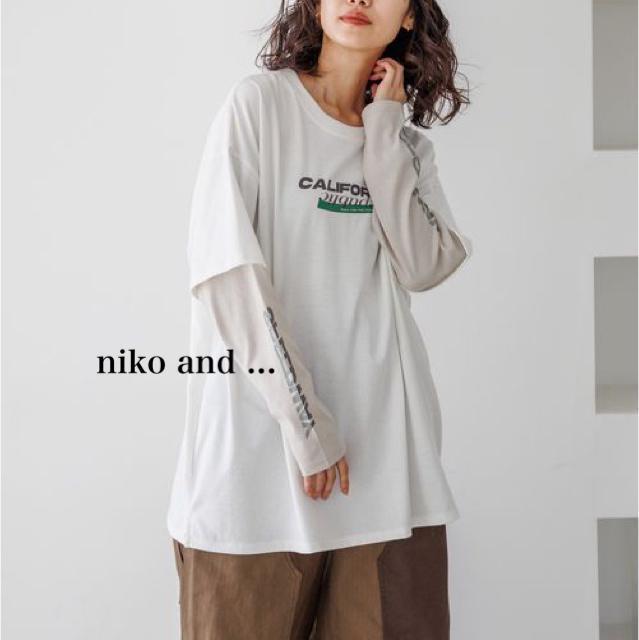新品 niko and ...★ロングTシャツ 長袖tシャツ トップス おしゃれ < 女性ファッション  新品 niko and ...★ロングTシャツ 長袖tシャツ トップス おしゃれ  < 女性ファッションの