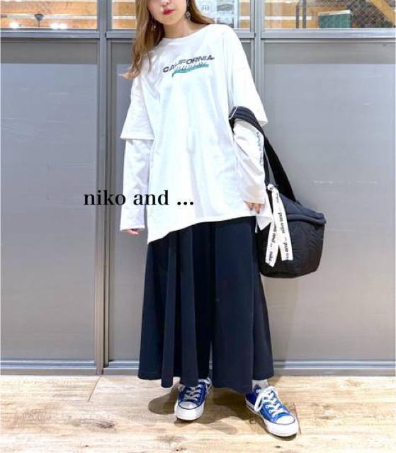 新品 niko and ...★ロングTシャツ 長袖tシャツ トップス おしゃれ < 女性ファッション  新品 niko and ...★ロングTシャツ 長袖tシャツ トップス おしゃれ < 女性ファッションの