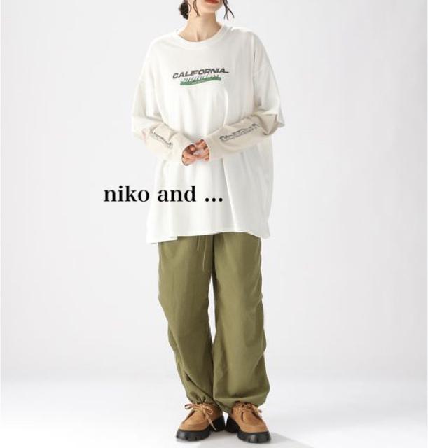 新品 niko and ...★ロングTシャツ 長袖tシャツ トップス おしゃれ < 女性ファッション  新品 niko and ...★ロングTシャツ 長袖tシャツ トップス おしゃれ < 女性ファッションの