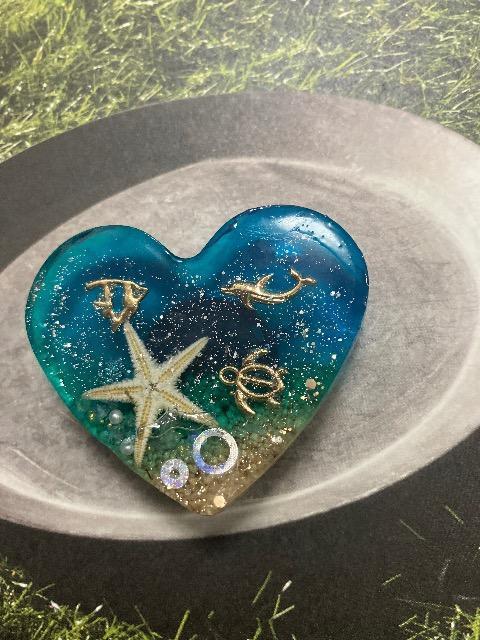 ハンドメイド レジン ハート マグネット < 女性ファッション  ハンドメイド レジン ハート マグネット  < 女性ファッションの