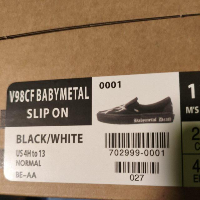 VANS × BABYMETAL silp on スリッポン コラボ 限定 29cm 黒 US11 スニーカー < ブランド VANS × BABYMETAL silp on スリッポン コラボ 限定 29cm 黒 US11 スニーカー < ブランドの