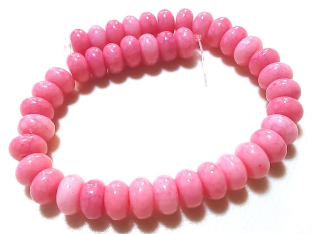 天然石★龍紋瑪瑙(ピンクA)8mmロンデル 半連 < 女性アクセサリー/時計 天然石★龍紋瑪瑙(ピンクA)8mmロンデル 半連 < 女性アクセサリー/時計の