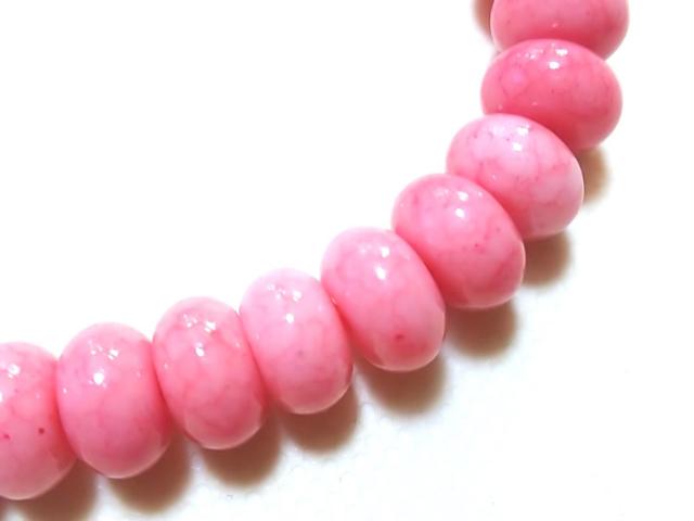 天然石★龍紋瑪瑙(ピンクA)8mmロンデル 半連 < 女性アクセサリー/時計 天然石★龍紋瑪瑙(ピンクA)8mmロンデル 半連 < 女性アクセサリー/時計の